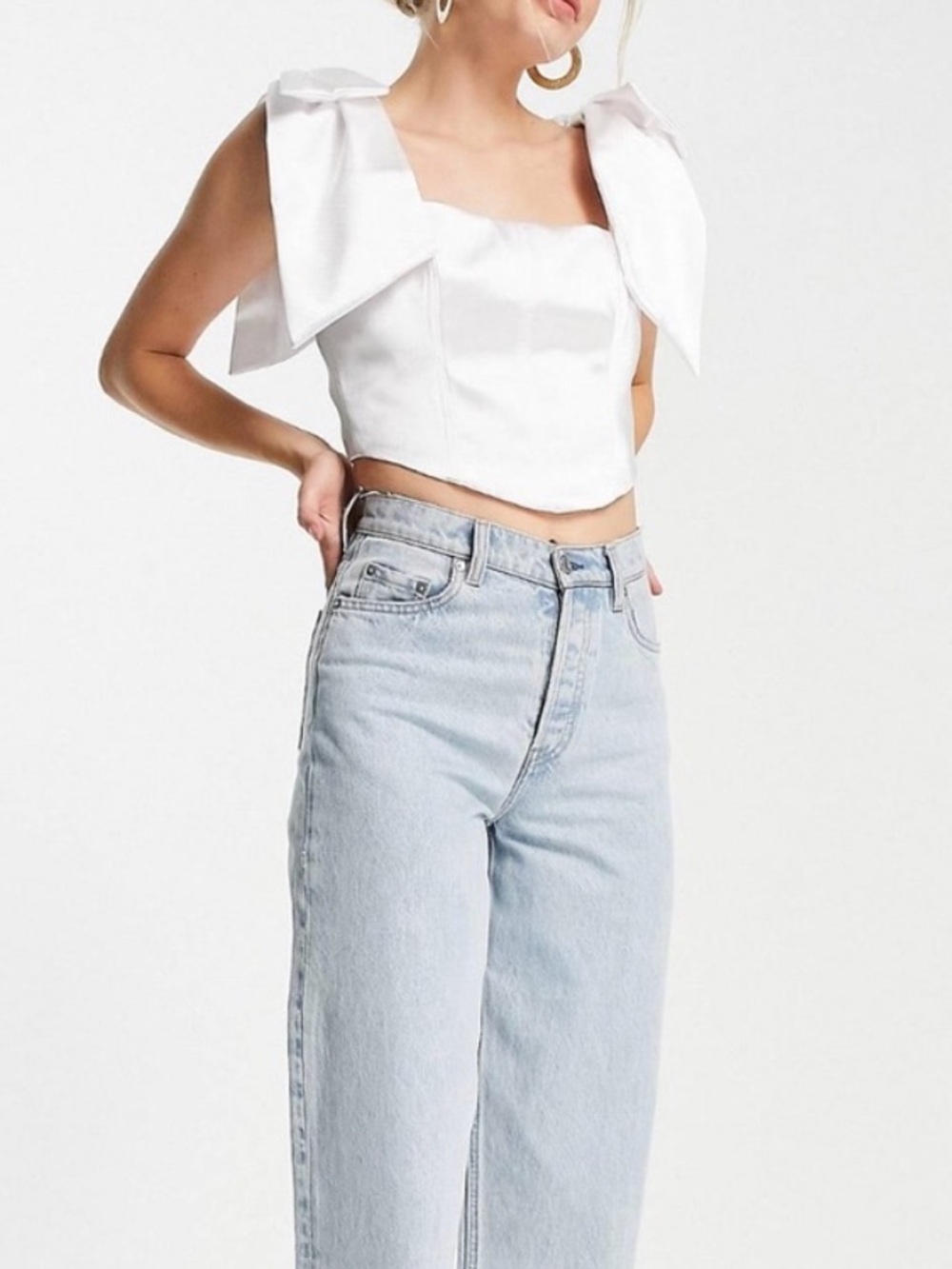 River Island Corset Top with Bow Detail, size US 2/UK 6